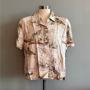 Hearts of Palm Floral Pattern Shirt